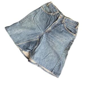 Vintage 70s Levi’s 519-0217 Orange Tab High Rise Denim Mini Jean Skirt Size 6